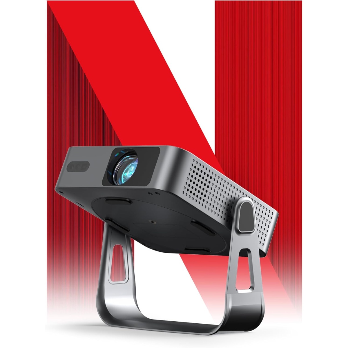 【2025 Thinnest Netflix Projector 1080P】Projector with WiFi and Bluetooth, VOPLLS Mini Projector, Portable Projector, Outdoor Projector Compatible with TV Stick/HDMI/Laptop/Phone/USB/AV/PS5